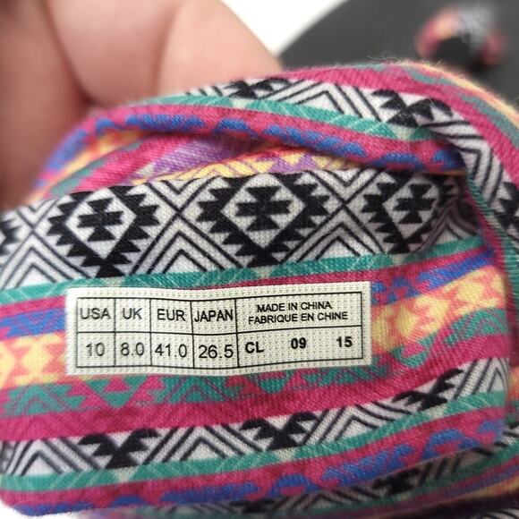 Sanuk Womens Size 10 Yoga Mat Slingback Flip Flop Sandals Bright Aztec Print​ - Picture 9 of 11